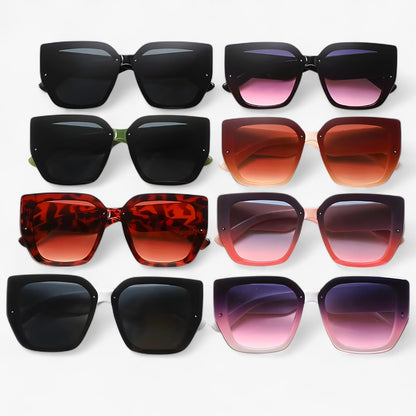 Roco | Retro multicolour polygonale Sonnenbrille für Damen