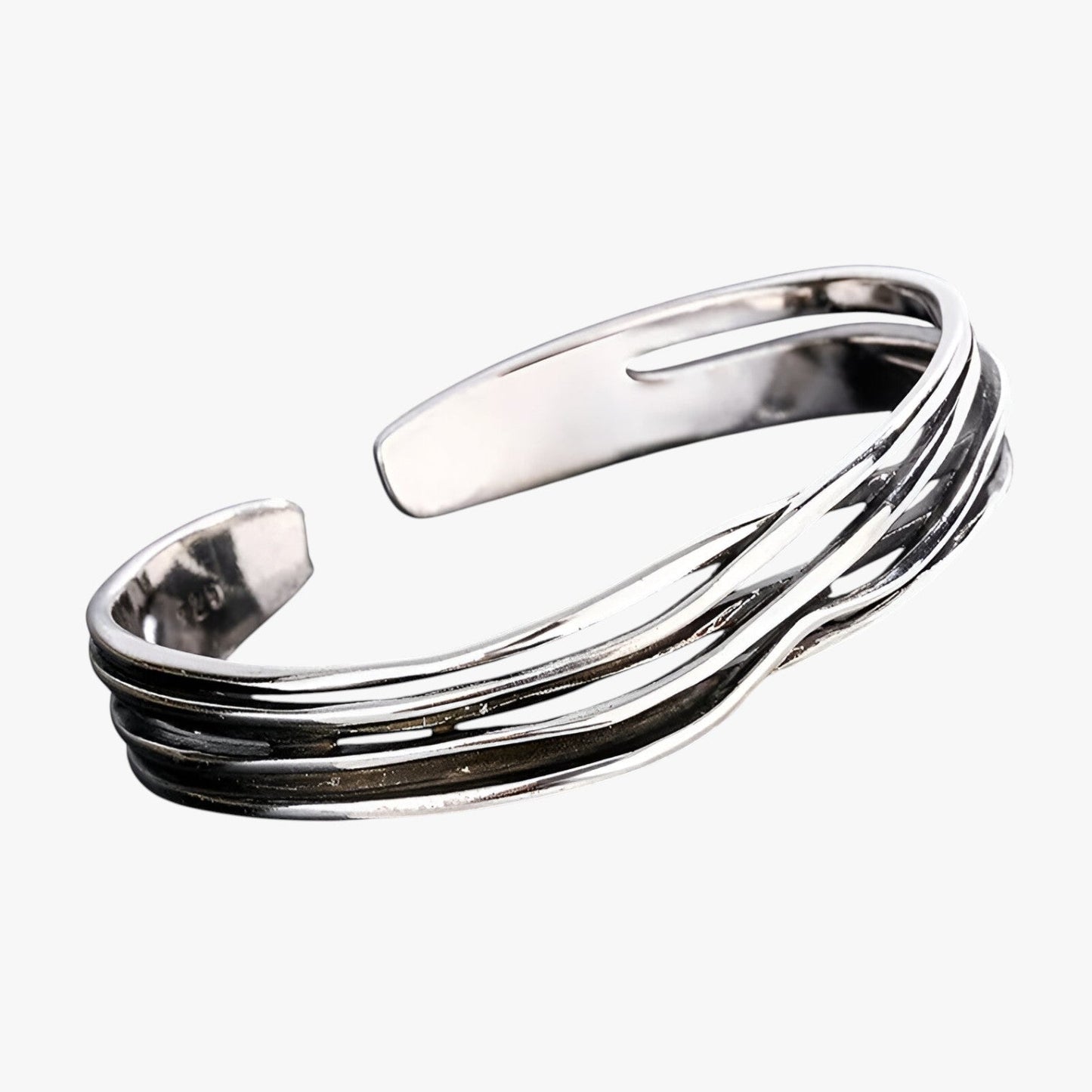 Natalia | Geflochtenes Silberarmband im Retro-Stil