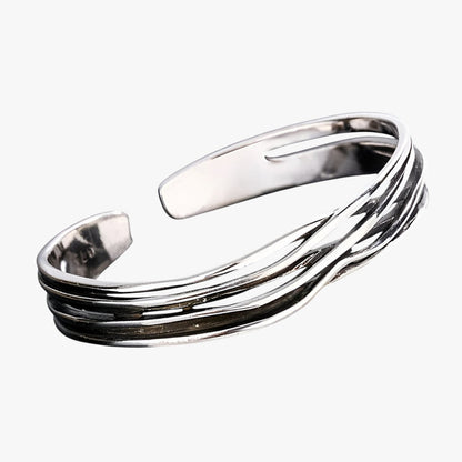 Natalia | Geflochtenes Silberarmband im Retro-Stil