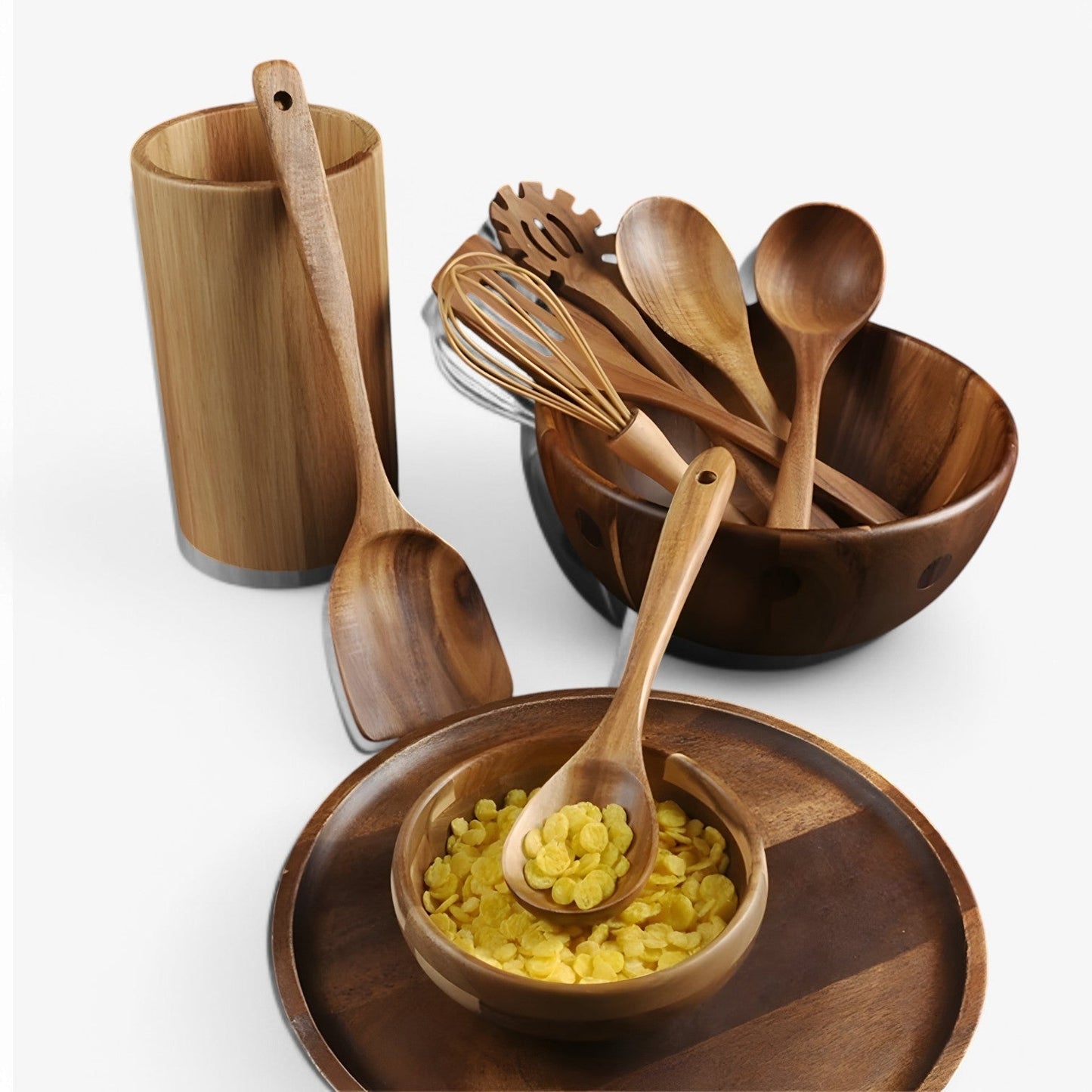 Olivia | 7-teiliges Holz-Kochset – Natürlich, nachhaltig und Antihaft
