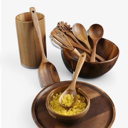 Olivia | 7-teiliges Holz-Kochset – Natürlich, nachhaltig und Antihaft