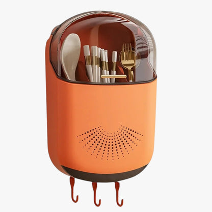 Gianni | Wandhalterung für Stiftbehälter mit Entwässerung und Abdeckung