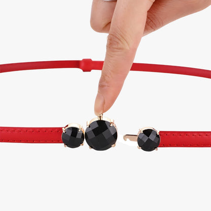 Caesy | Schmale Taille aus echtem Leder - Verstellbare Eleganz