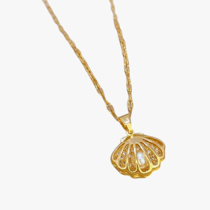 Nadia | Retro-Muschel-Perlenkette