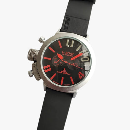 Kian | Sportuhr aus Edelstahl mit Silikonarmband