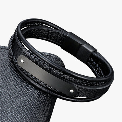 Romeo | MKENDN Personalisiertes Lederarmband mit Namen oder Buchstabe