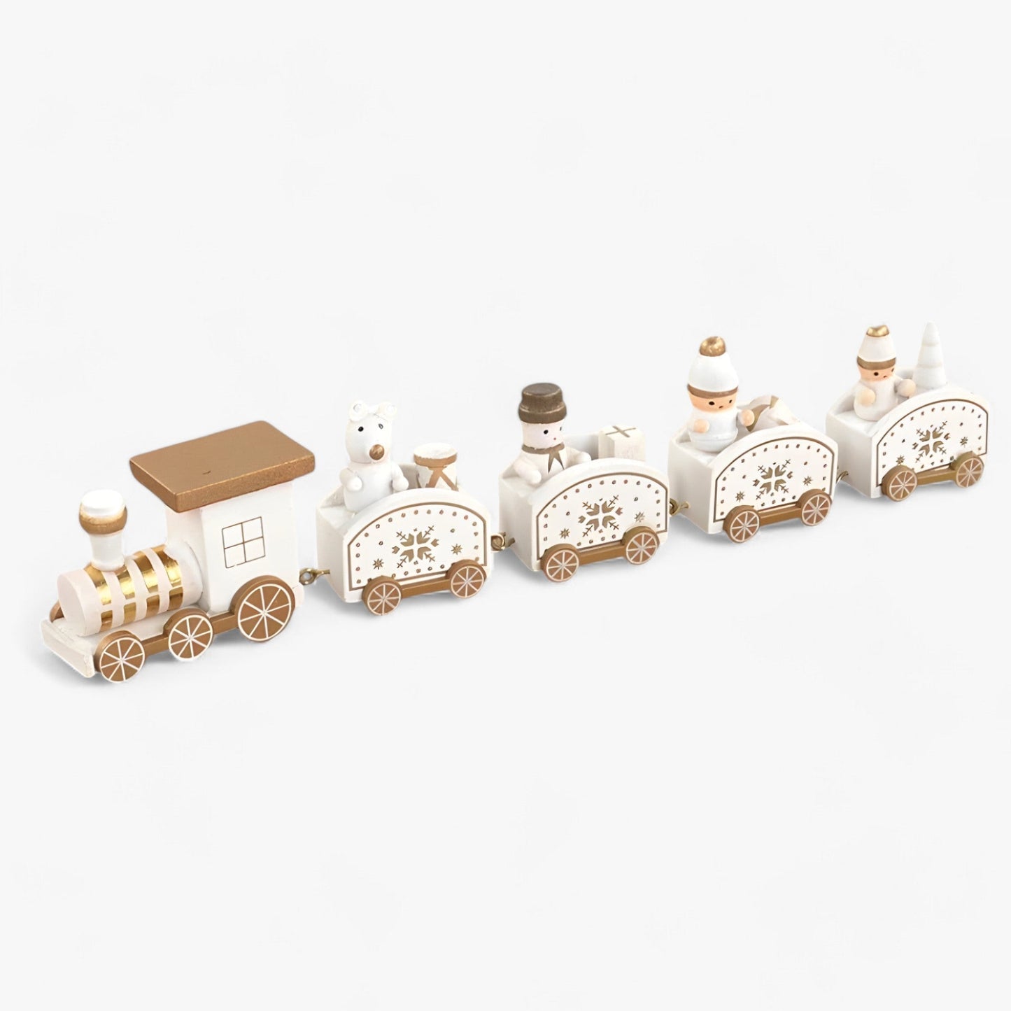 Launenhaft | Weihnachtliche Holzeisenbahn-Verzierung – festliche Dekoration und Geschenk für Kinder