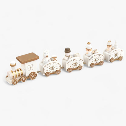 Launenhaft | Weihnachtliche Holzeisenbahn-Verzierung – festliche Dekoration und Geschenk für Kinder