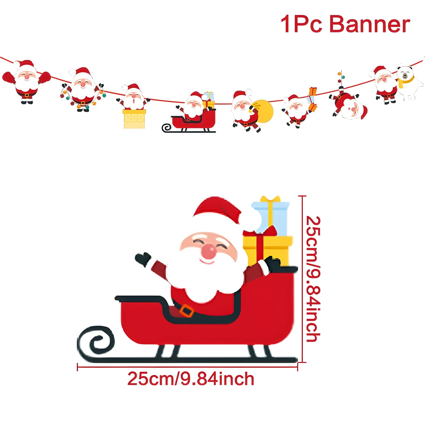 MerryBanner | Weihnachtsbanner-Girlande – verleihen Sie Ihrem Zuhause eine festliche Note