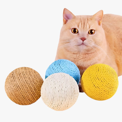 Elio | Spielball 8 cm für Katzen Interaktiv, beißbar und mit Geräuschen