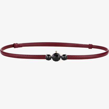 Caesy | Schmale Taille aus echtem Leder - Verstellbare Eleganz
