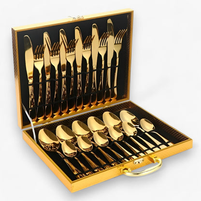 Isabel | 24-teiliges Besteckset – Stilvoll und langlebig Edelstahl Besteck