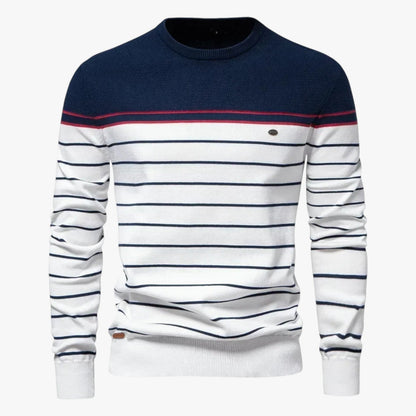 Calvin | Premium Herbststreifen-Pullover Warm, Elastisch und Stilvoll