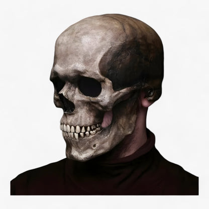 Vollkopf-Skelettmaske - Beweglicher Kiefer für einen erschreckenden Halloween-Effekt