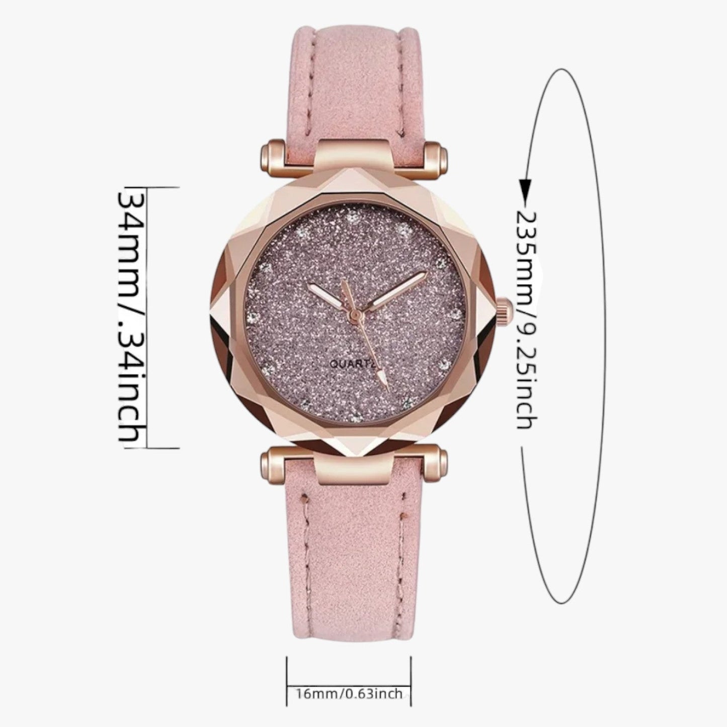 Kiana | Sternenhimmel-Uhr Rosé Silber