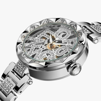 Ana | Luxusuhr für Damen 2025 Mechanische Eleganz aus Stahl und Diamanten 3D