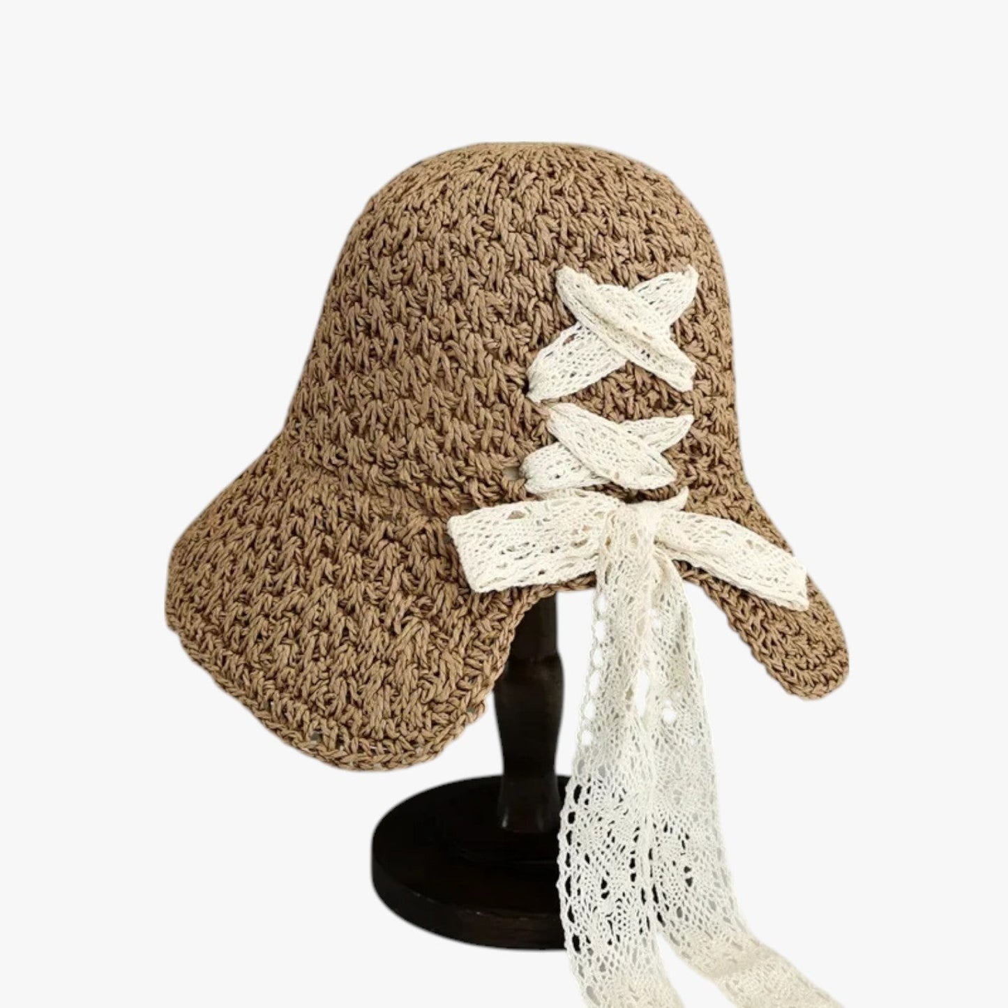 Elodie | UV-Strandhut mit Pferdeschwanzöffnung