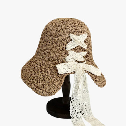 Elodie | UV-Strandhut mit Pferdeschwanzöffnung