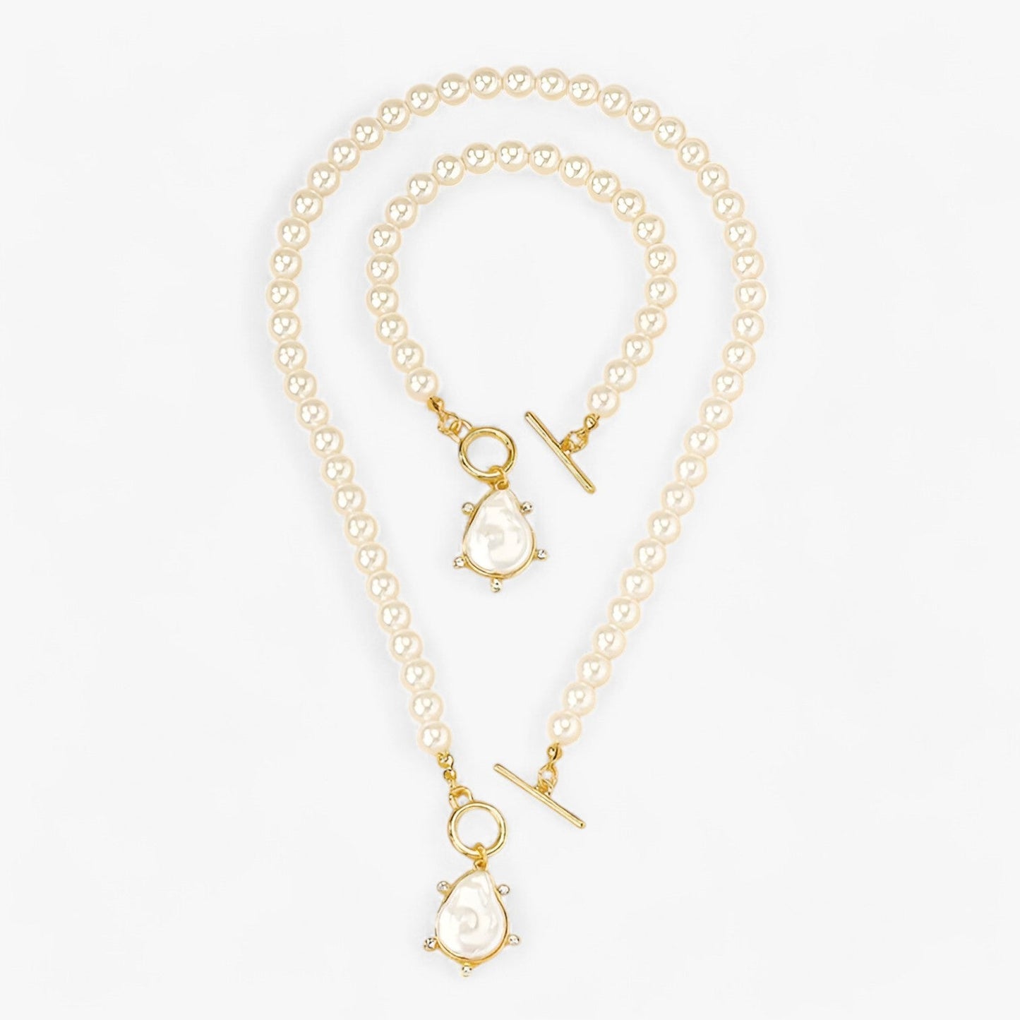 Unregelmäßiges Perlen-Schmuckset – Elegant & Auffällig