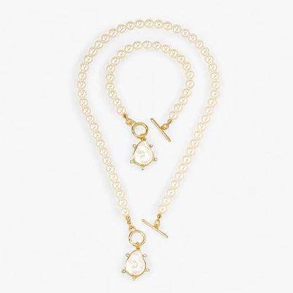 Unregelmäßiges Perlen-Schmuckset – Elegant & Auffällig