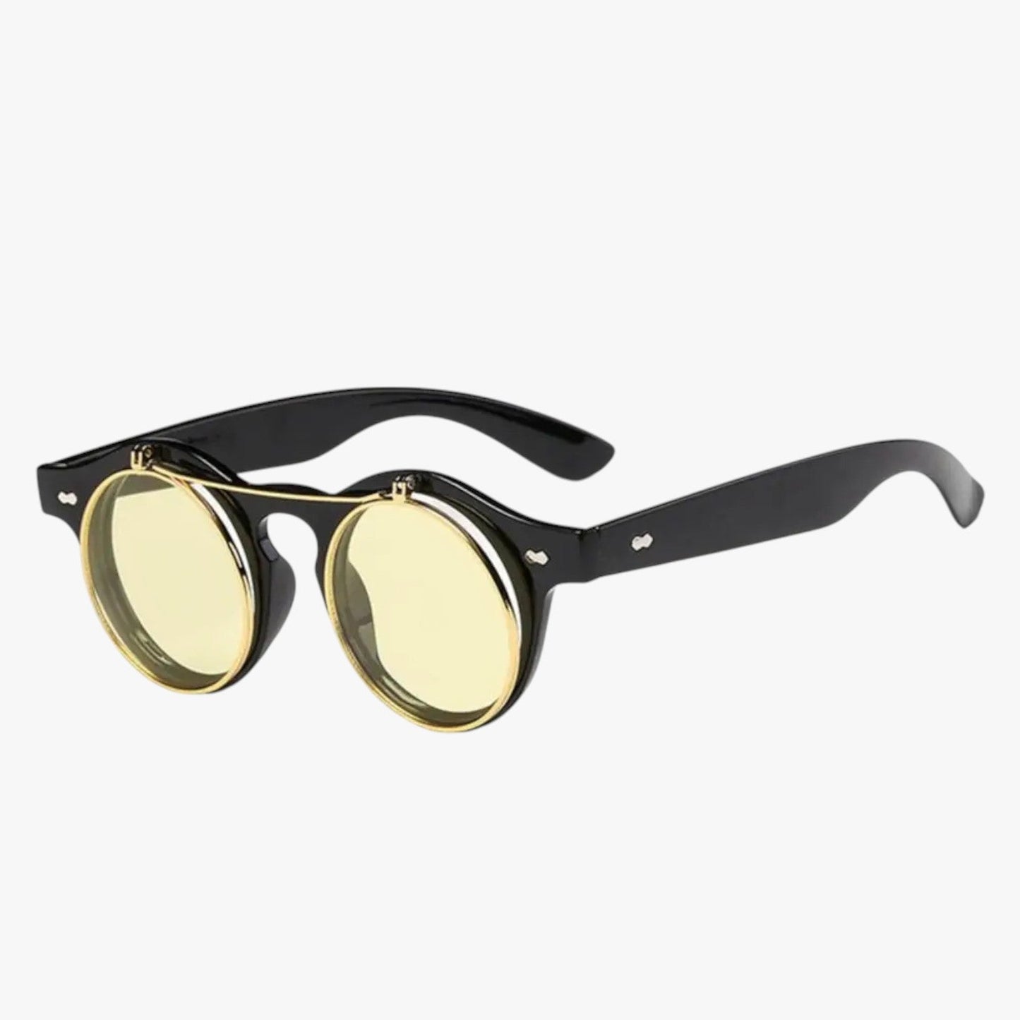 Zain | Retro Unisex Sonnenbrille Doppelobjektiv Flip & UV-Schutz