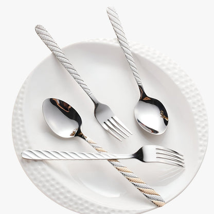 Haley | Set aus geflochtenem Besteck aus Edelstahl
