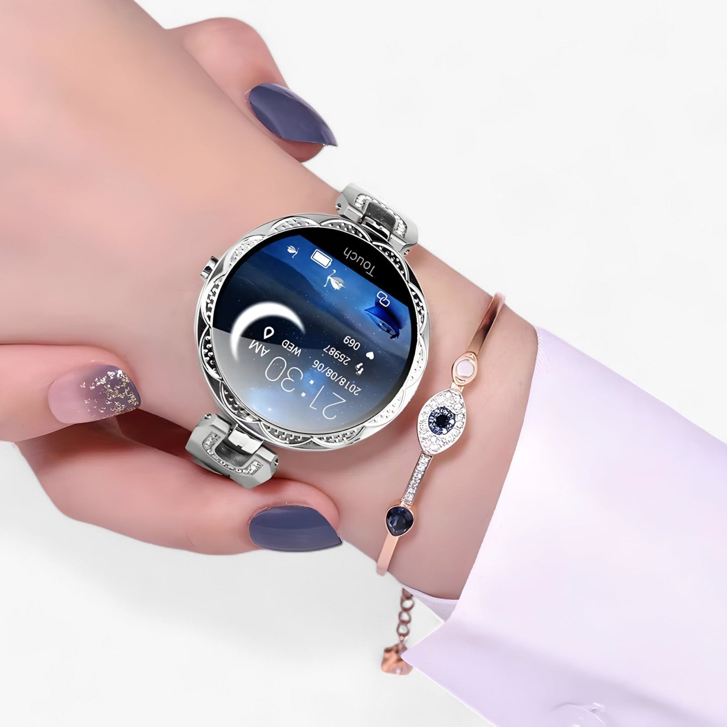 GlamFit | Smartwatch - Elegant, wasserdicht und in der Lage, den Fortschritt der Fitness zu verfolgen