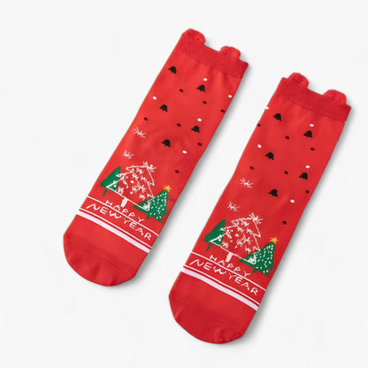 Urlaubsvergnügen | Weihnachtsstrümpfe mit Cartoon-Motiven