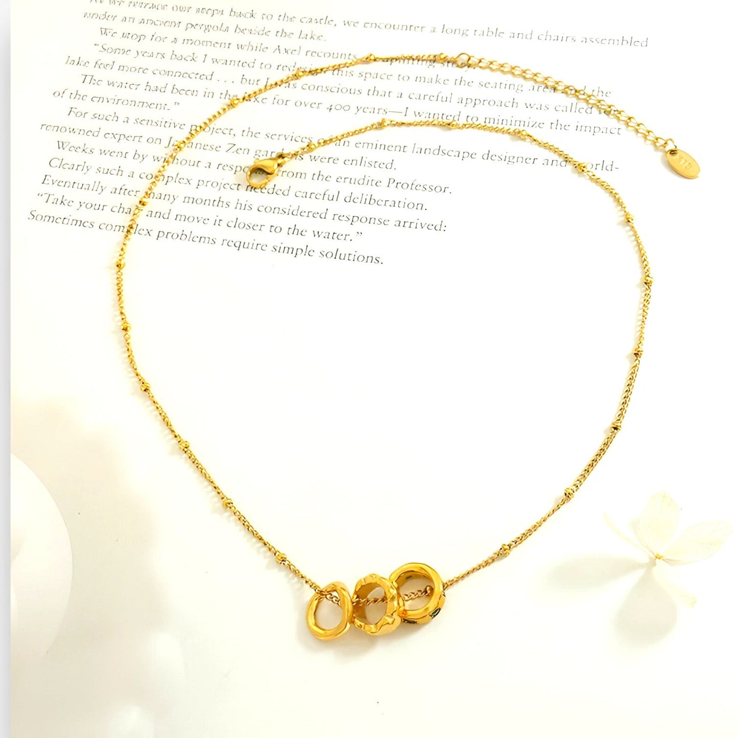 Kleine Schleife Zirkon-Halskette - Glänzend, haltbar & wasserfest