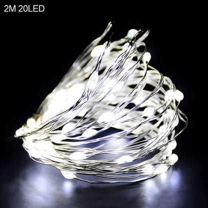 TwinkleLights | LED Lichterschlauch 20LED - Beleuchten Sie Ihre Feste mit dem Weihnachtsmann und Schneeflocken