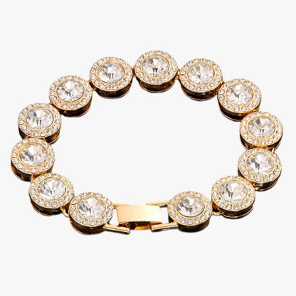 Emery | Tennisarmband mit Herz- und Kristallanhängern – Hip-Hop-Eleganz für jeden Anlass