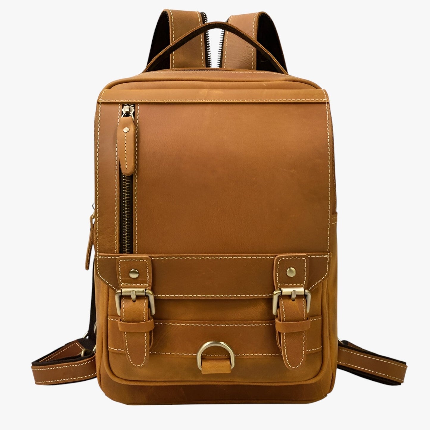 Jake | Vintage Leder Rucksack mit doppeltem Gebrauch