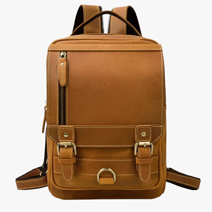 Jake | Vintage Leder Rucksack mit doppeltem Gebrauch