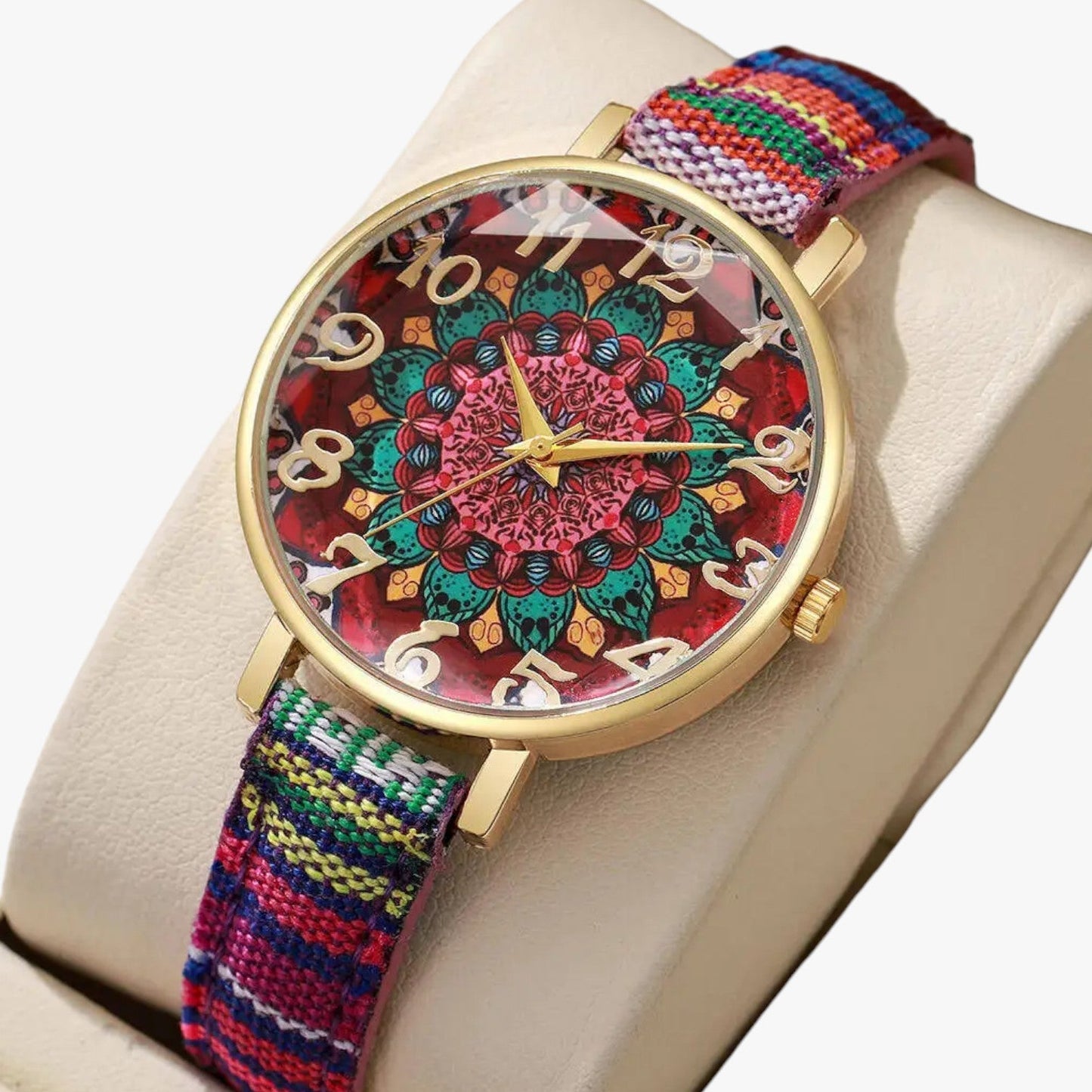 Elora | Vintage Damenuhr mit Blumenmuster