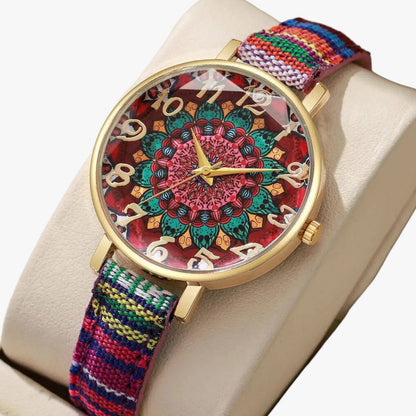 Elora | Vintage Damenuhr mit Blumenmuster