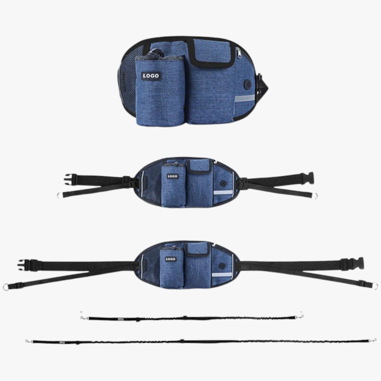 Briella | Sportlicher Hüftgurt mit Preistasche und reflektierendem Leinehalter