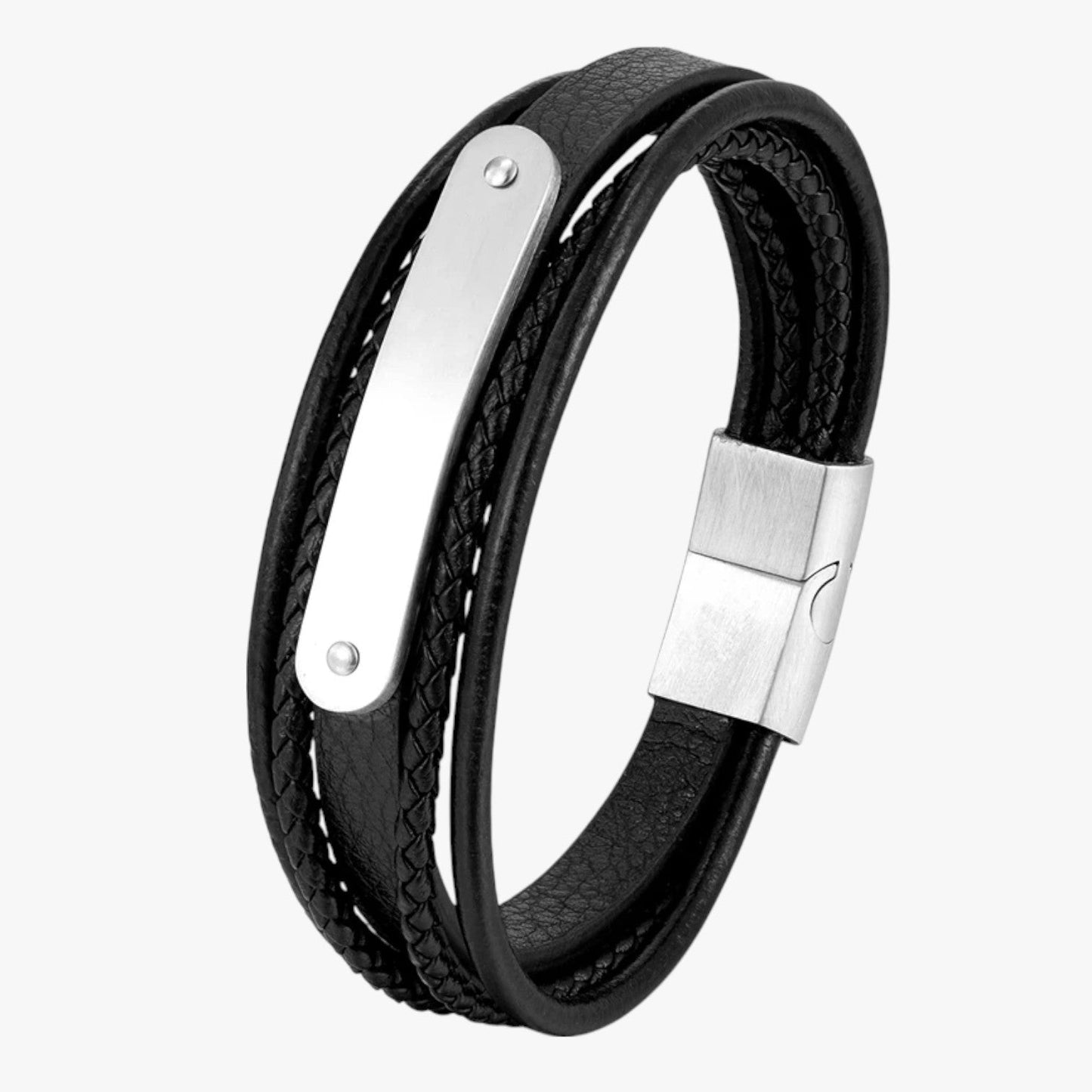 Romeo | MKENDN Personalisiertes Lederarmband mit Namen oder Buchstabe