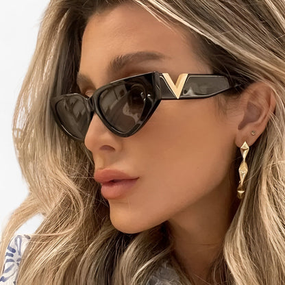 Samara | Luxus Glamour Katzenaugen Sonnenbrille für Damen - UV400-Schutz
