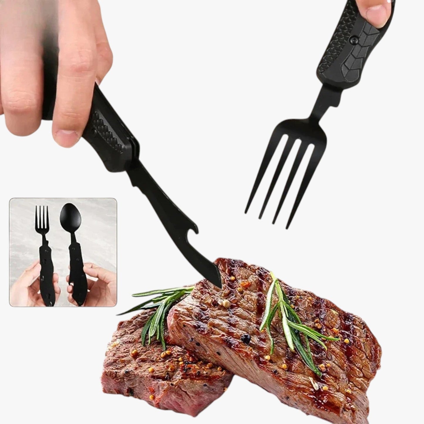 Nicole | 3-in-1 Camping faltbare Besteckset