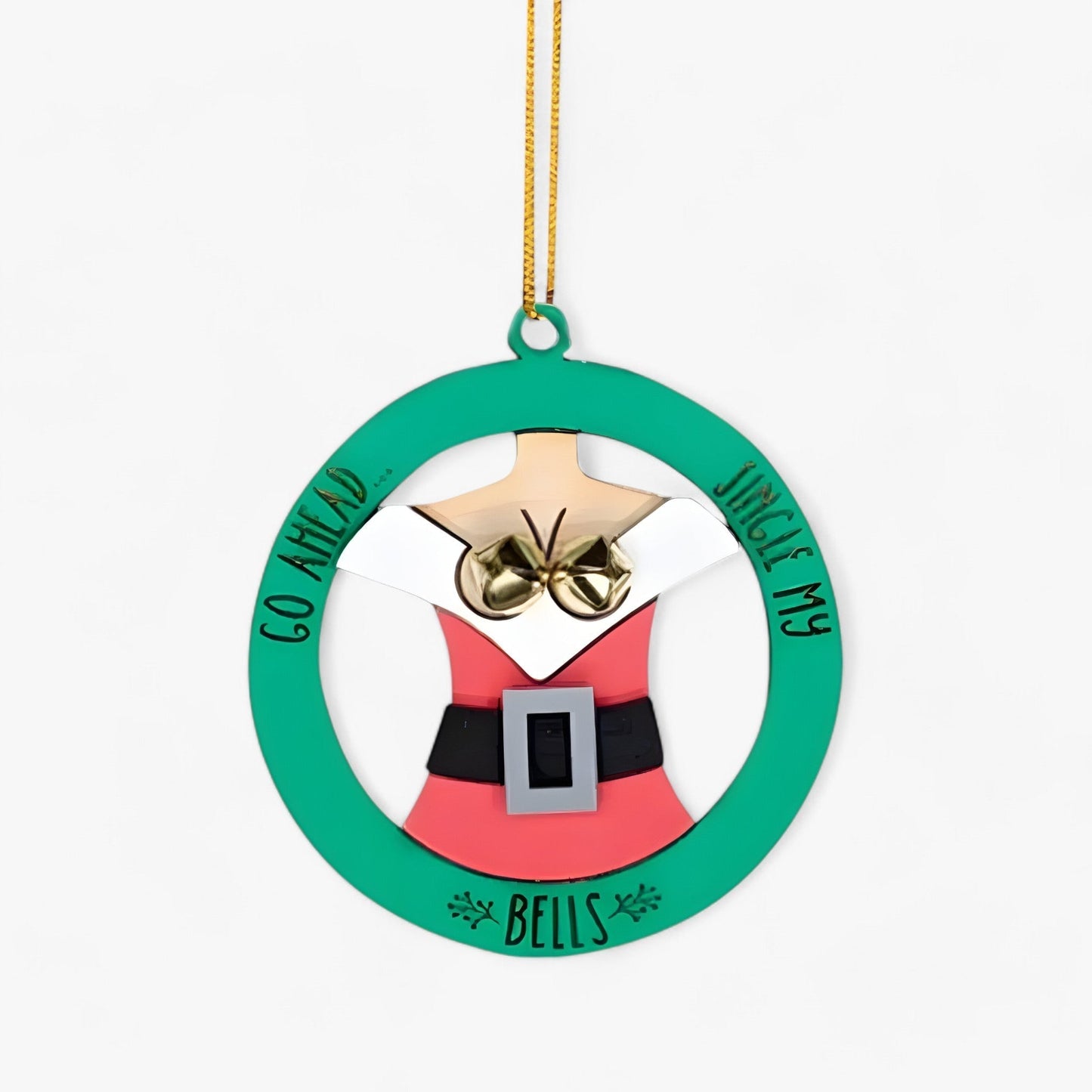 Lustiges Weihnachtsornament - Glockenaufhänger Weihnachtsmann für Weihnachtsbaum und Neujahrsdekoration