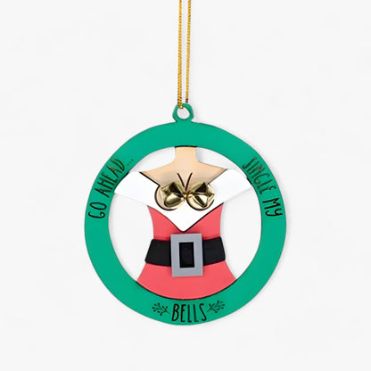 Lustiges Weihnachtsornament - Glockenaufhänger Weihnachtsmann für Weihnachtsbaum und Neujahrsdekoration