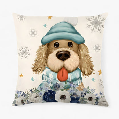 Frostig | Weihnachtskissenbezug aus Leinen – festliche und gemütliche Dekoration für Zuhause