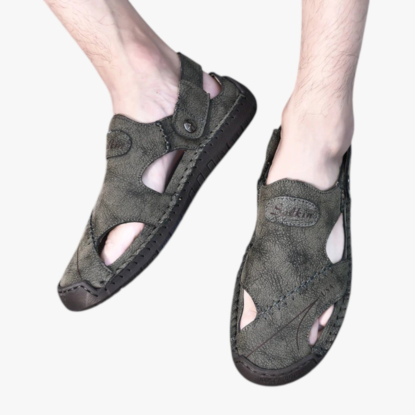 Owen | Herren-Sommersandalen - Atmungsaktives Leder und rutschfeste Sohle für einen stilvollen Akzent