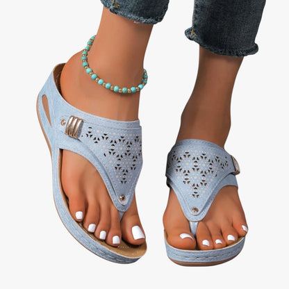 Julia | Damen Orthopädische Sandalen Weich, Rutschfest und mit Sommerabsatz