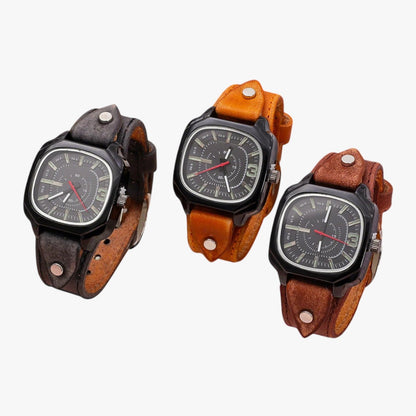 Lucca | Vintage-Uhr mit Lederarmband