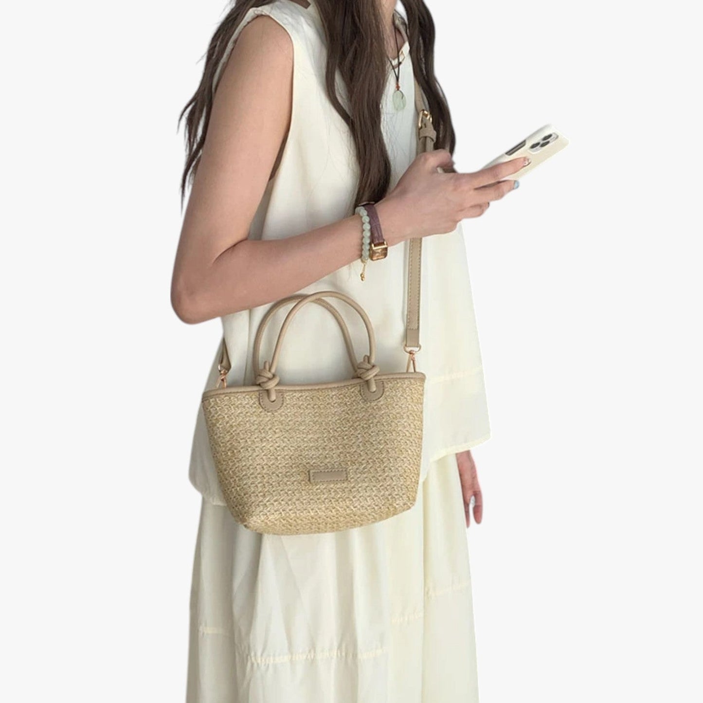 Herbst | Leichte Strohtasche für den Sommer, Chic und bereit für den Strand