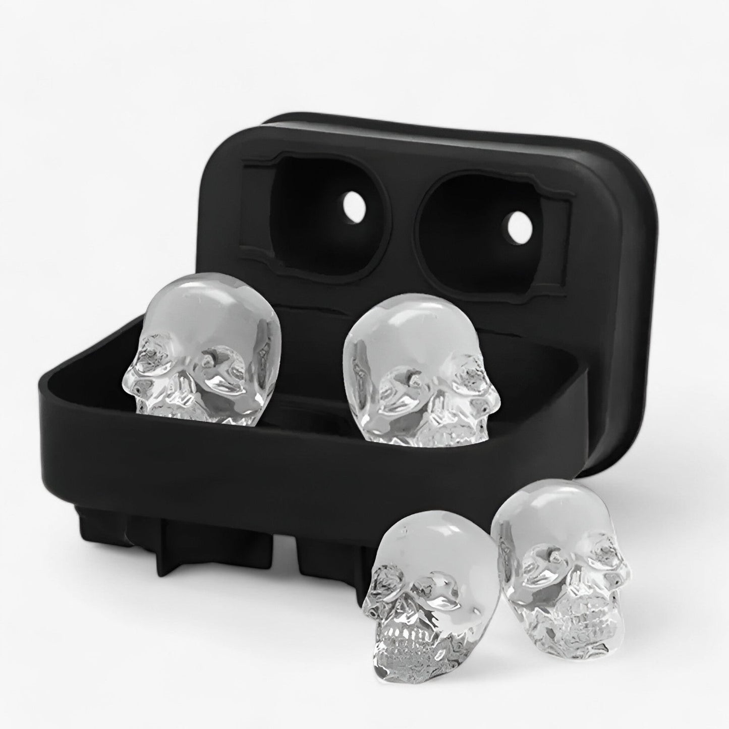 3D Schädel Eiswürfelform mit Trichter für kreative Getränke und Cocktails