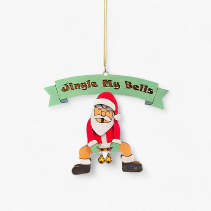 Lustiges Weihnachtsornament - Glockenaufhänger Weihnachtsmann für Weihnachtsbaum und Neujahrsdekoration