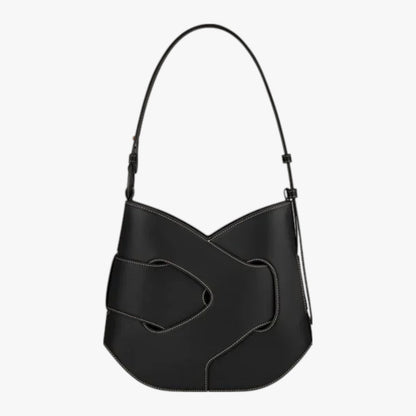 Skye | Leder-Schultertasche mit Flechtdetail