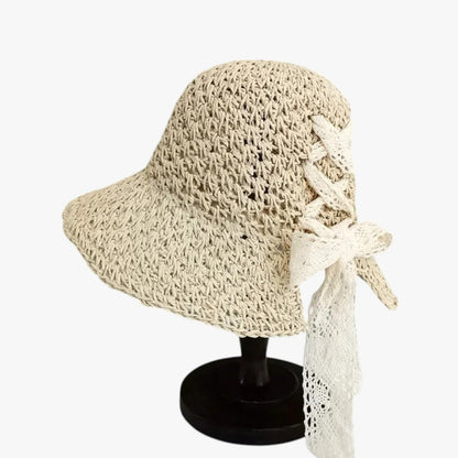 Elodie | UV-Strandhut mit Pferdeschwanzöffnung